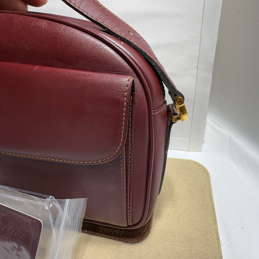 Cartier Burgundy Leather Crossbody Bag - Picture 8 of 16